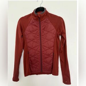 Athleta | Unstoppable Jacket | Red Brick | Quilted Full Zip | XS | EUC